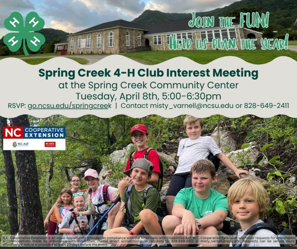 Spring Creek NC 4H Club